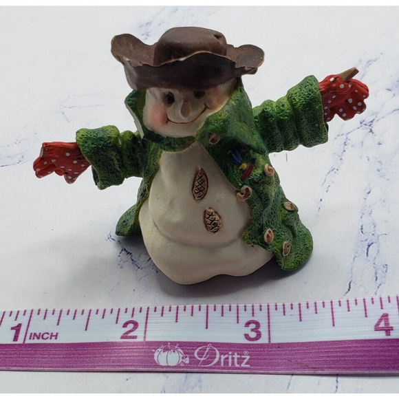 Hallmark Mitford Miss Rose Snowman Scarecrow 3 Inch Resin Figurine - Picture 7 of 9